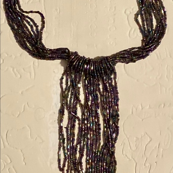 Necklace and Earrings Set Purples, Blues, & Greens - Picture 4 of 5